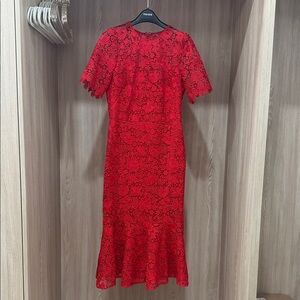 Shoshanna Red Lace Dress